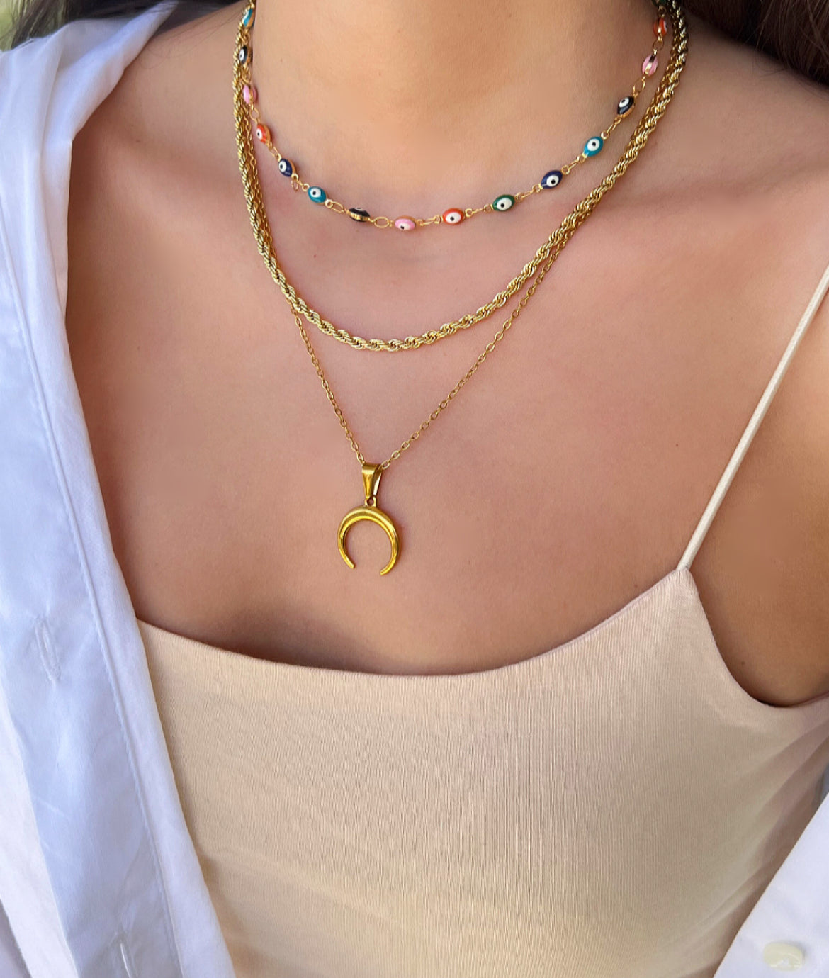 Multicolor Evil Eye Choker