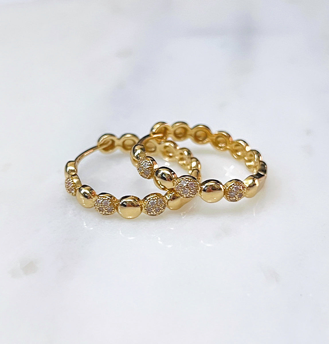 Bubble Ball Hoop Earrings