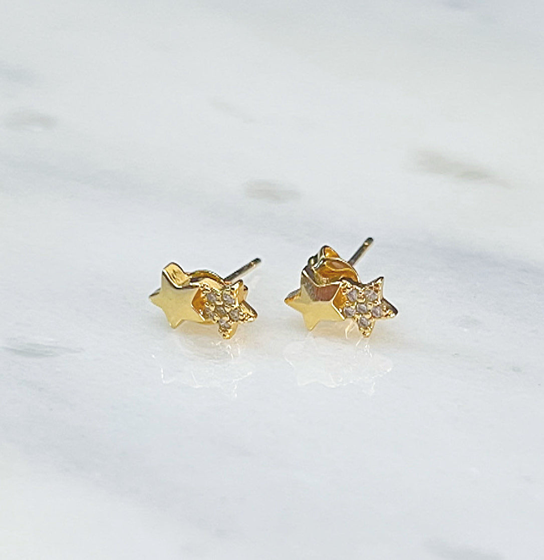 Double Star Stud Earrings