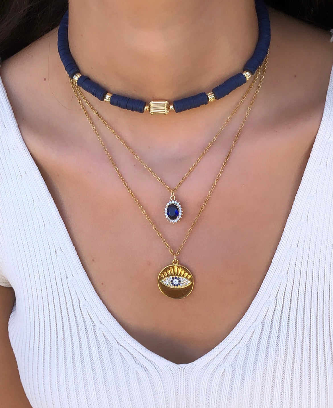 Navy Blue Necklace