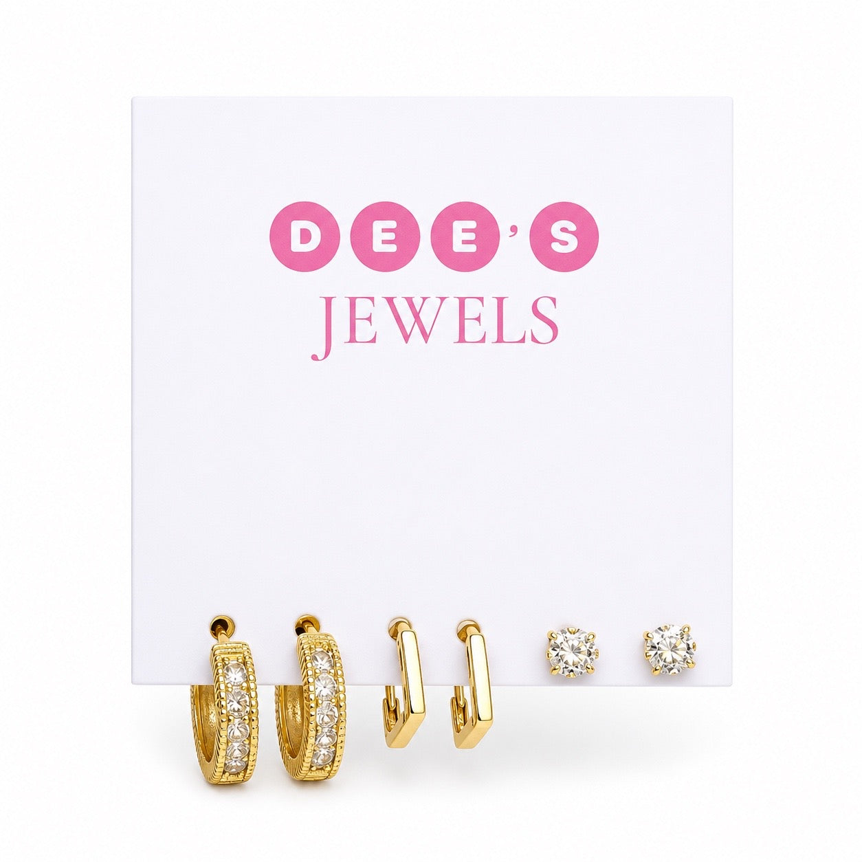 Crystal Glow Earring Stack