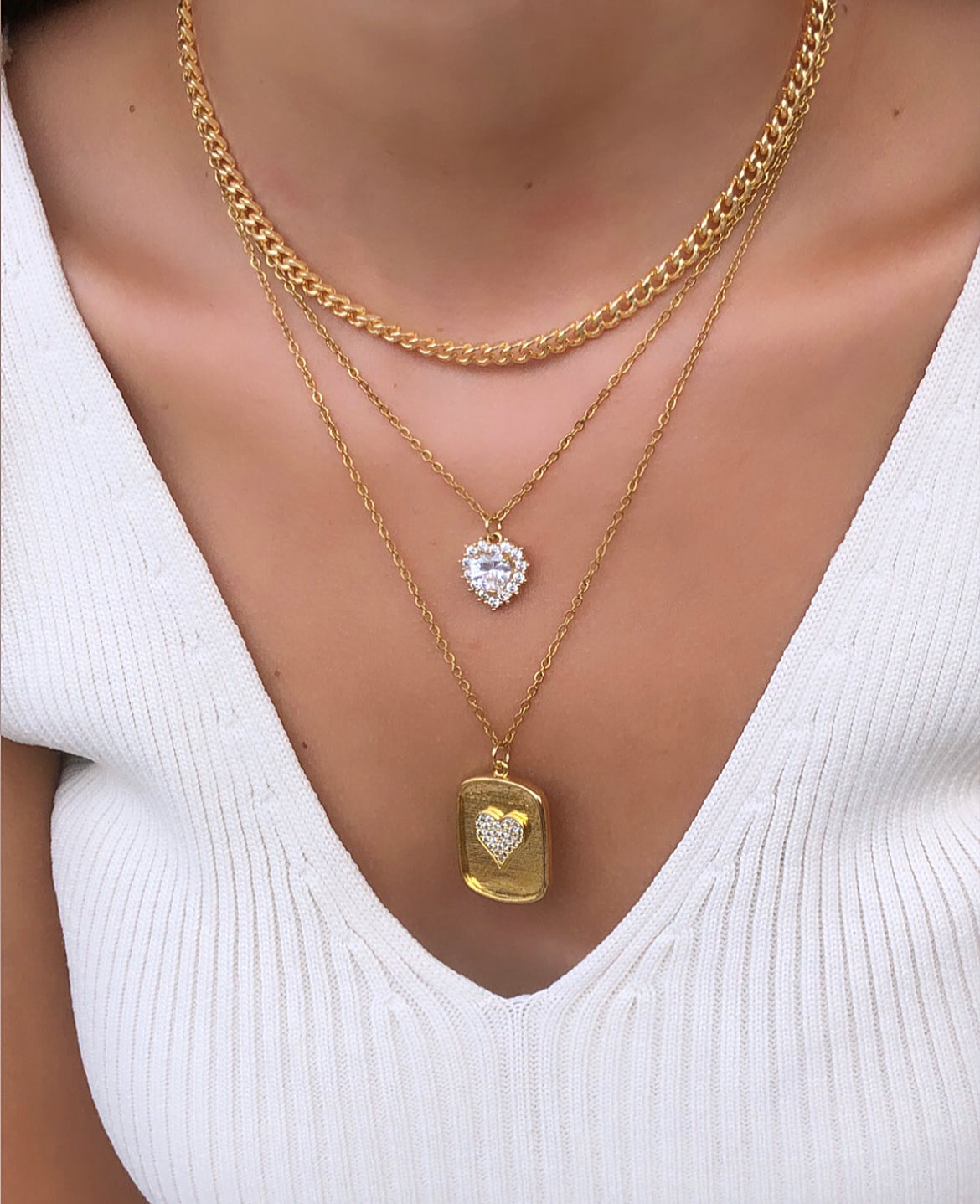 Heart Zircon Necklace