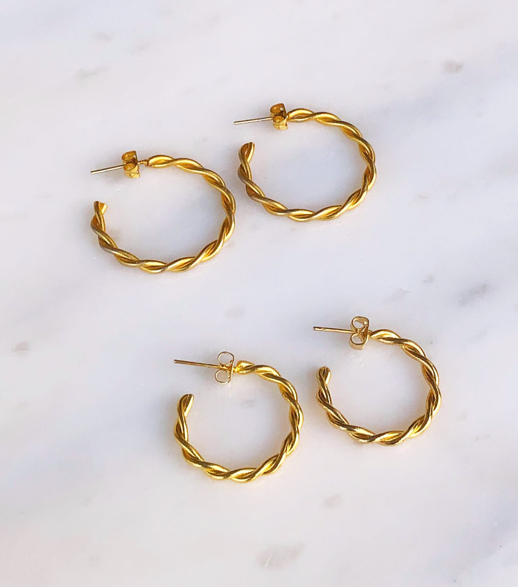 Twisted Hoop Earrings