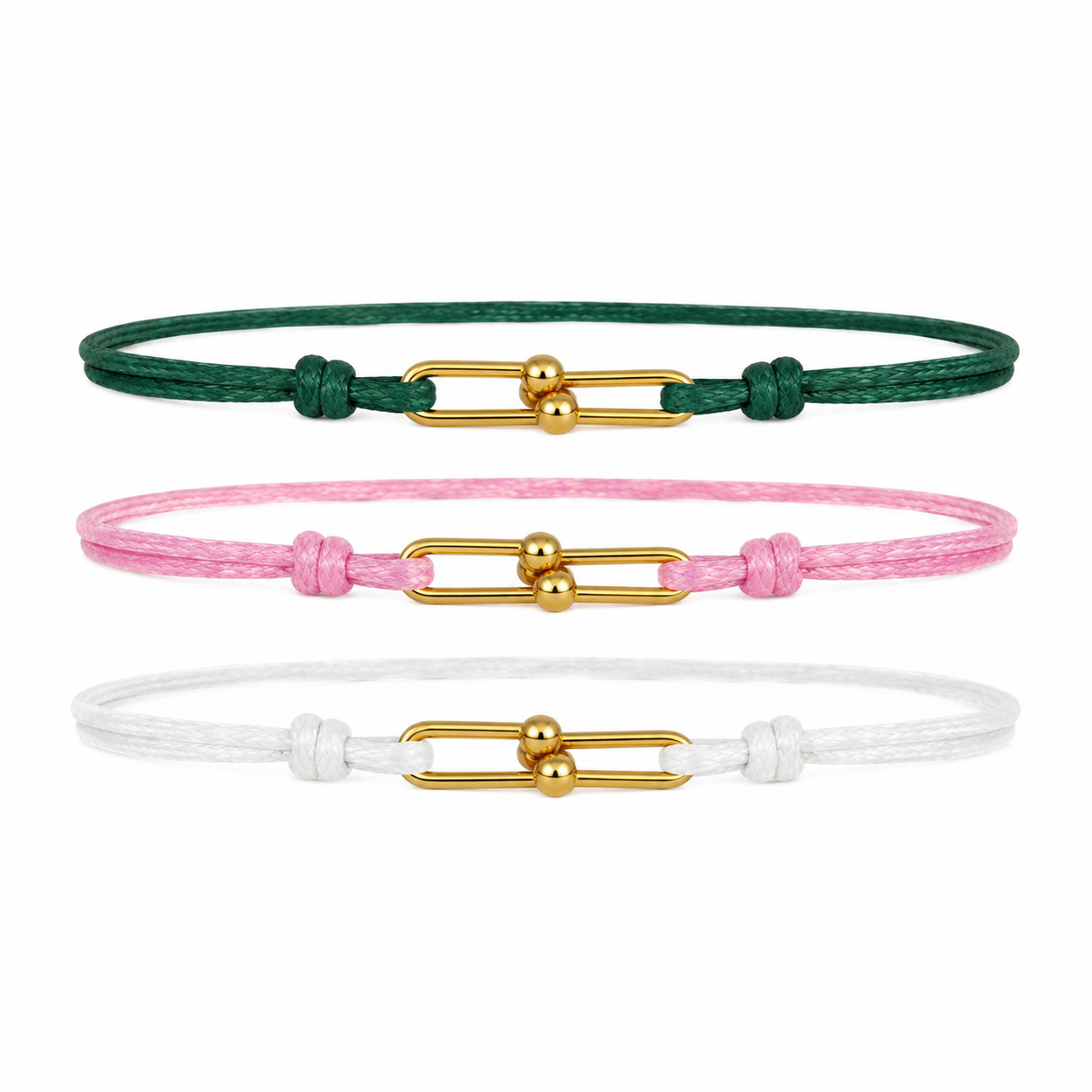 Golden Link Cord Bracelet