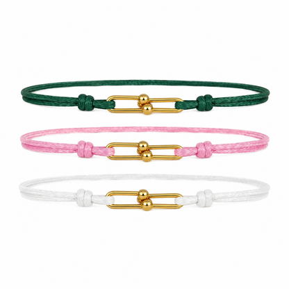 Golden Link Cord Bracelet