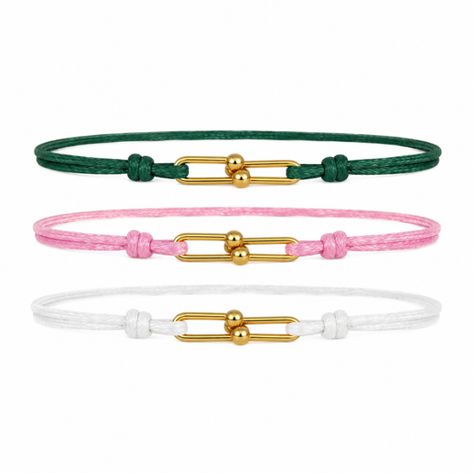 Golden Link Cord Bracelet