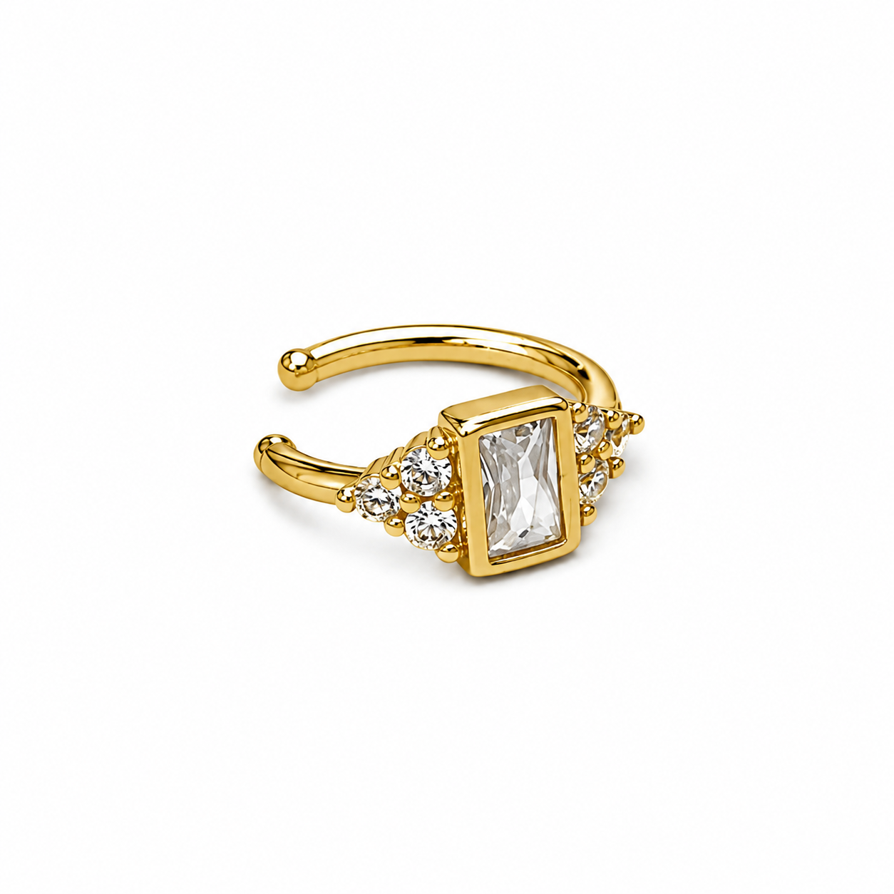 Baguette Zirconia Ear Cuff