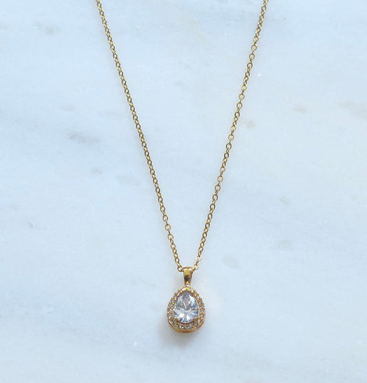 Pear Shaped Zircon Necklace