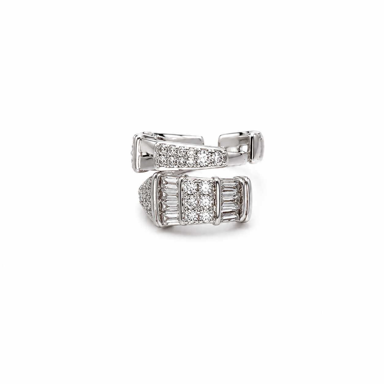 Double Row Baguette Ear Cuff