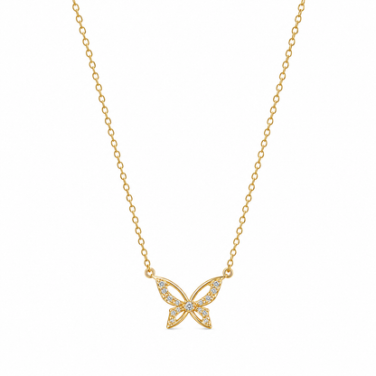 Mini Butterfly Zircon Necklace