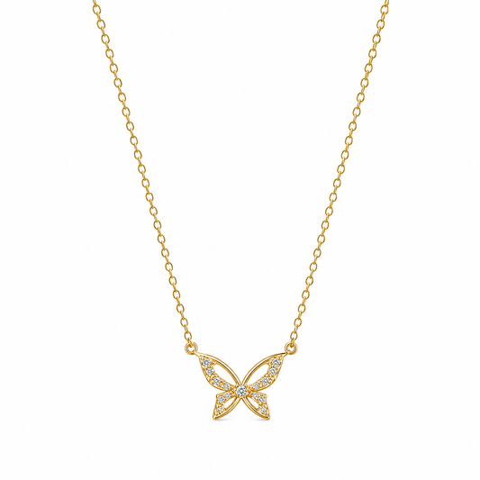 Mini Butterfly Zircon Necklace