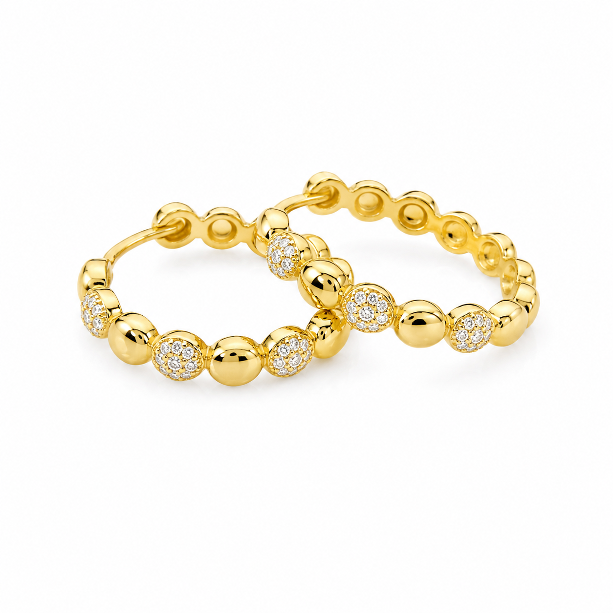 Bubble Ball Hoop Earrings