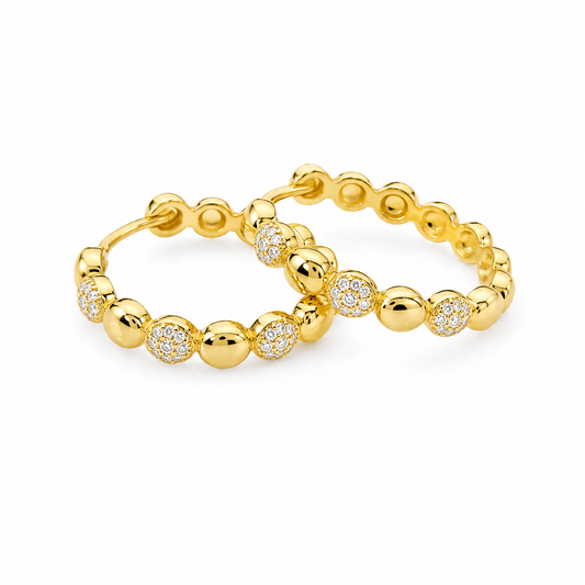 Bubble Ball Hoop Earrings