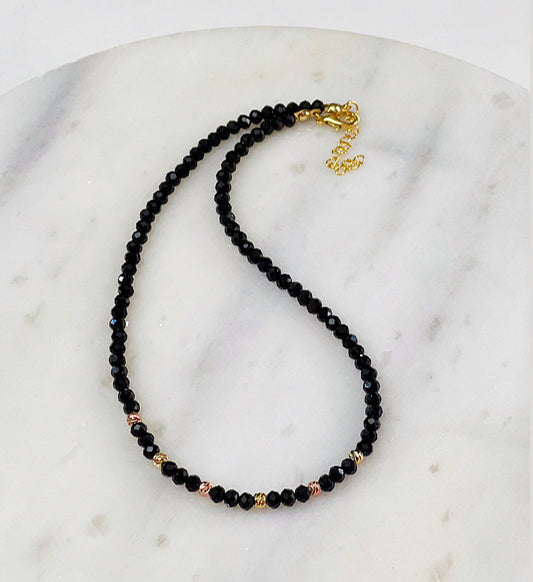 Black Crystal Necklace