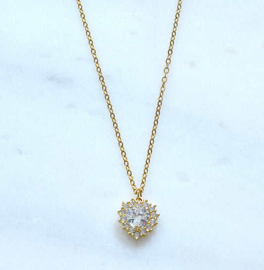 Heart Zircon Necklace