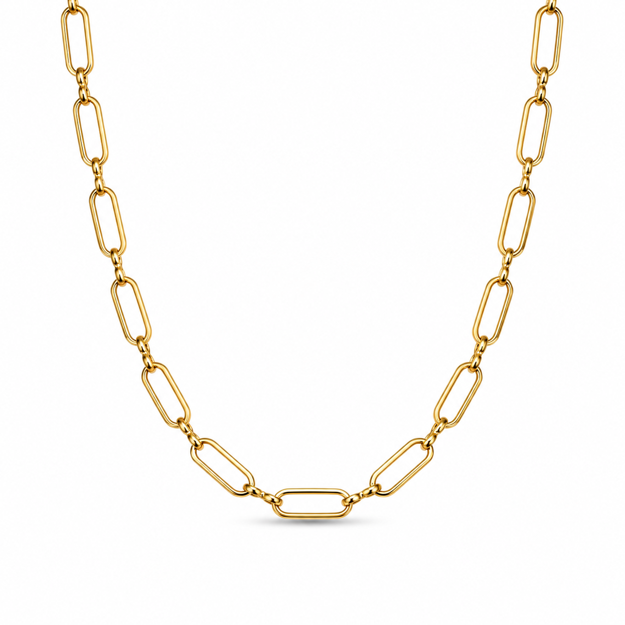Gold Filled Paperclip Chain Necklace