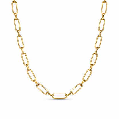 Gold Filled Paperclip Chain Necklace