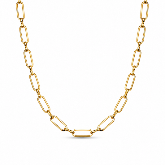 Gold Filled Paperclip Chain Necklace