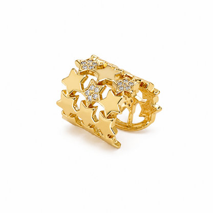 Rose Gold Stars Ear Cuff