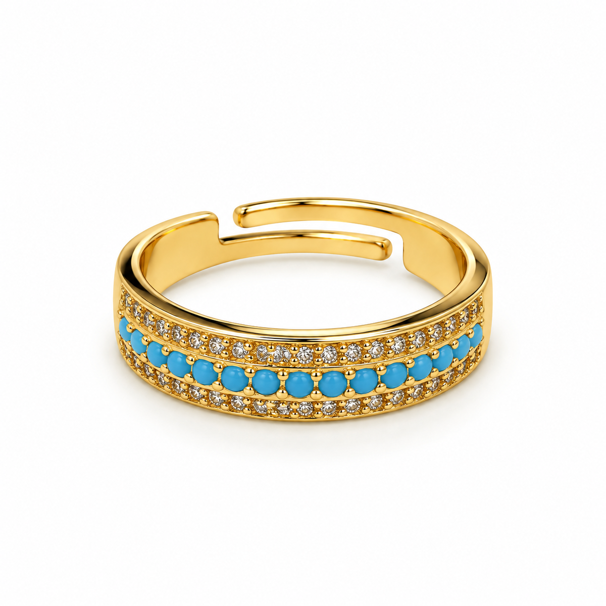 Blue Zircon Ring
