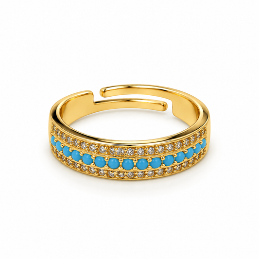 Blue Zircon Ring
