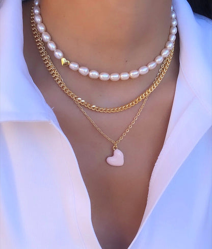 Pink Heart Necklace