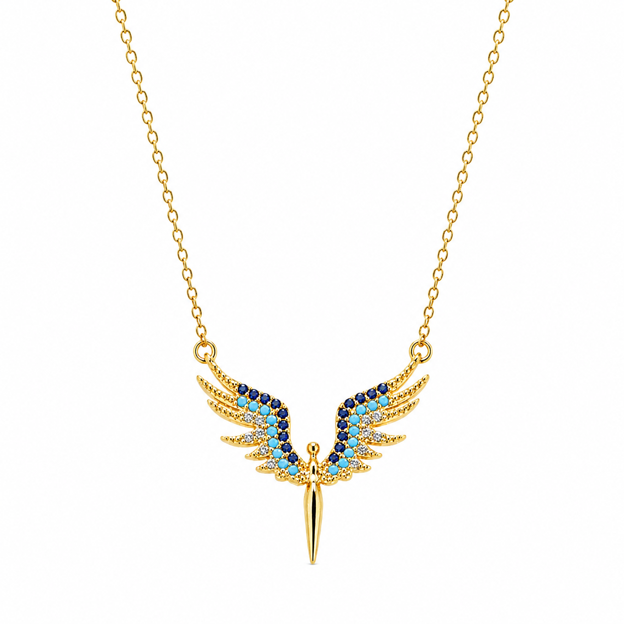 Angel Wing Zircon Necklace