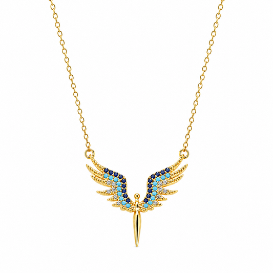 Angel Wing Zircon Necklace