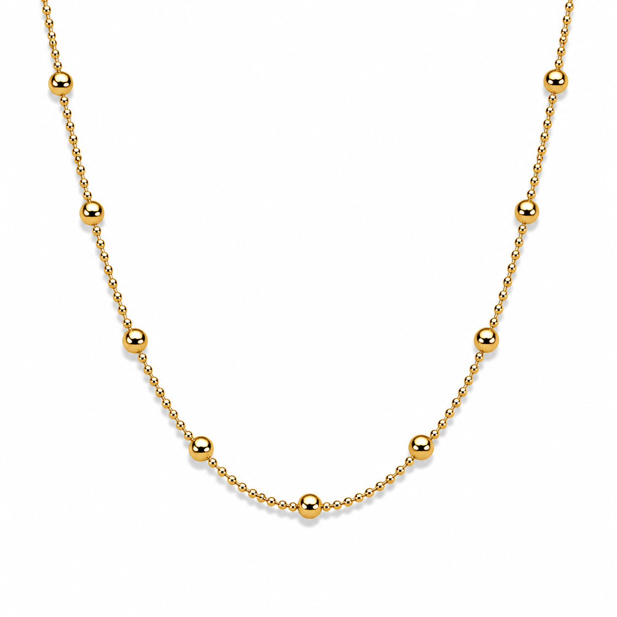 Long Ball Chain Necklace
