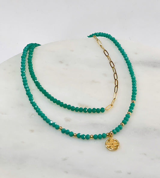 Blue-Green Necklace Set
