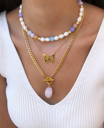 Pastel Pearl Necklace