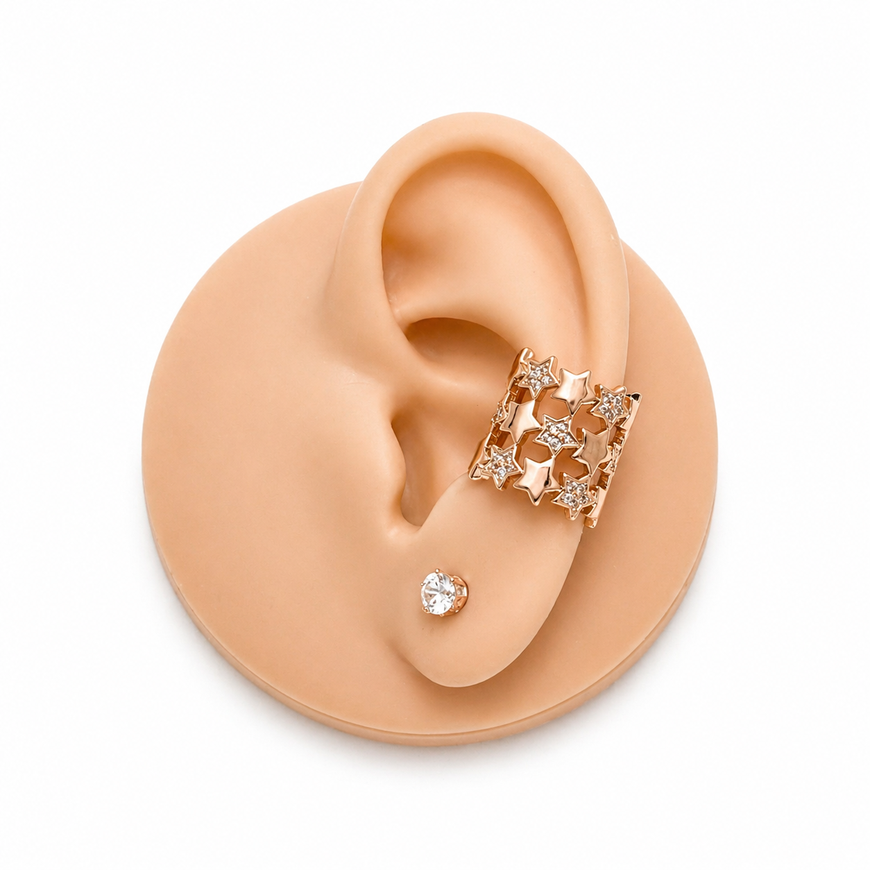Rose Gold Stars Ear Cuff