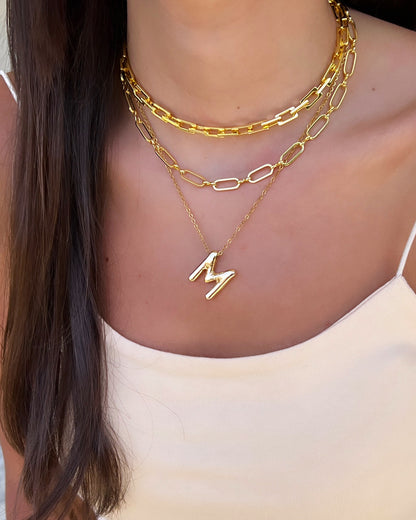 Gold Filled Paperclip Chain Necklace