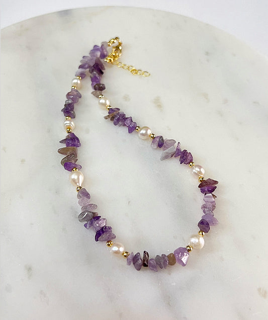 Purple Stone Necklace