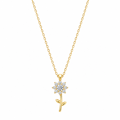 Flower Zircon Necklace