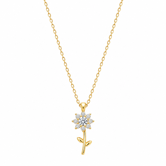 Flower Zircon Necklace