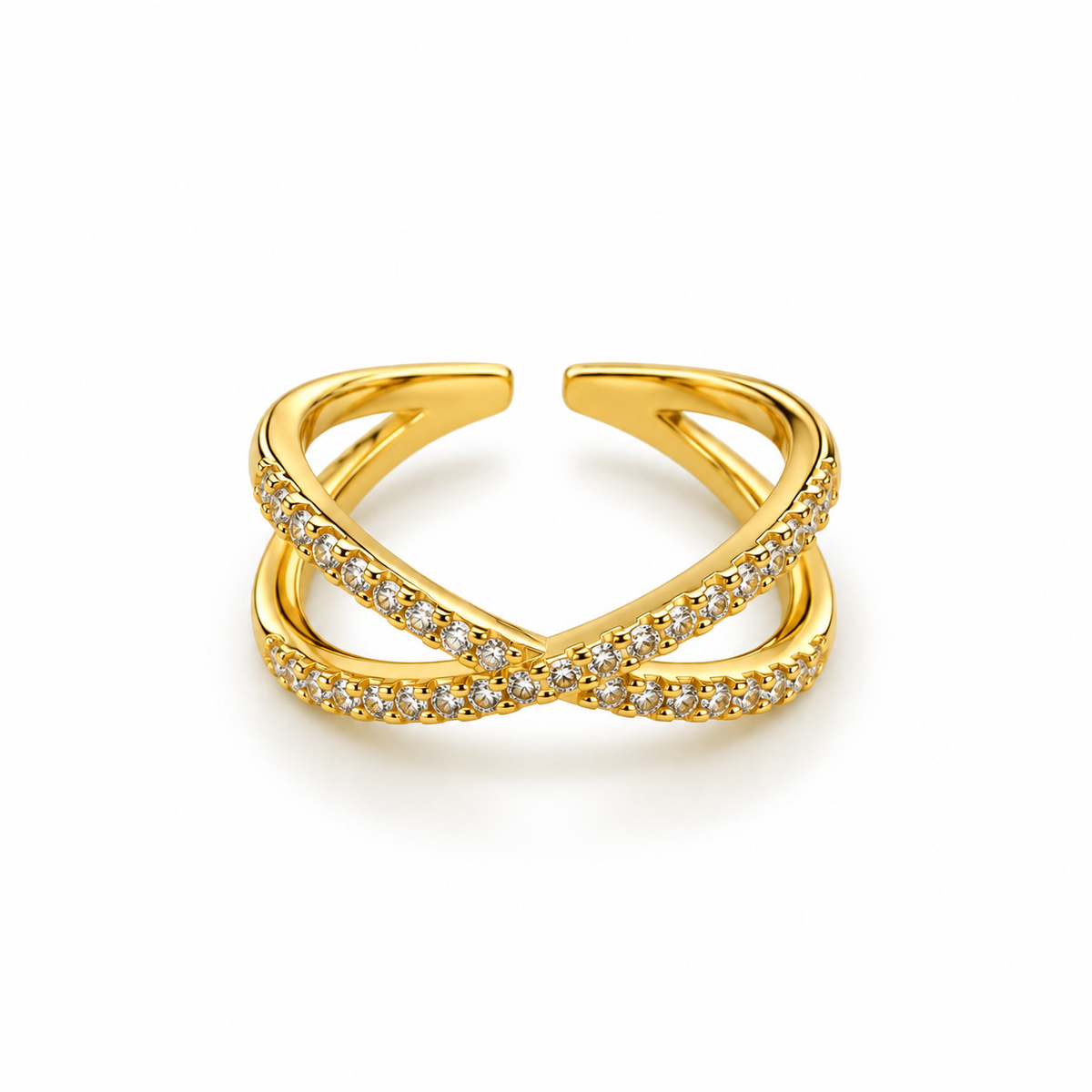 Criss-Cross Zircon Ring