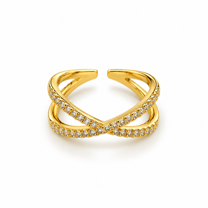 Criss-Cross Zircon Ring
