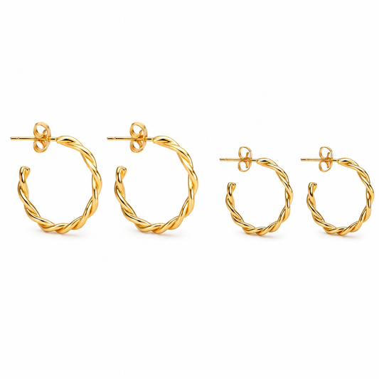 Twisted Hoop Earrings
