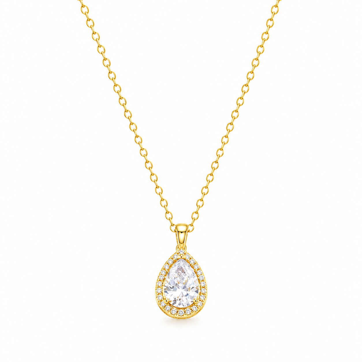Pear Shaped Zircon Necklace