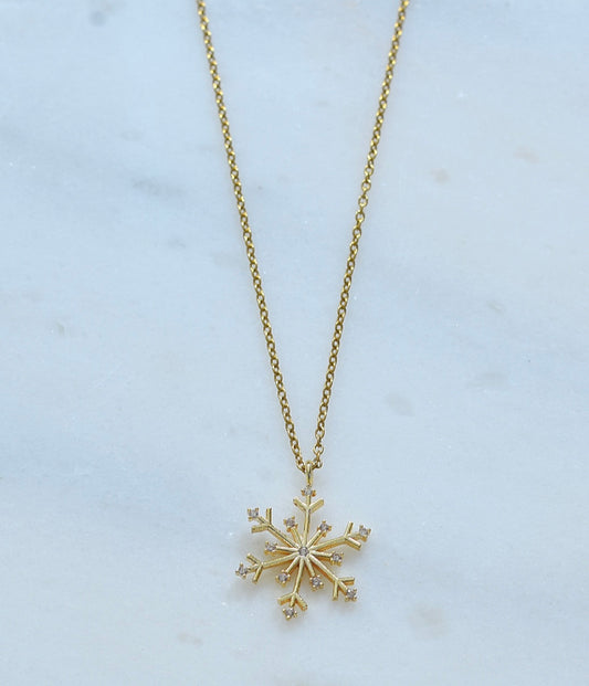 Snowflake Zircon Necklace