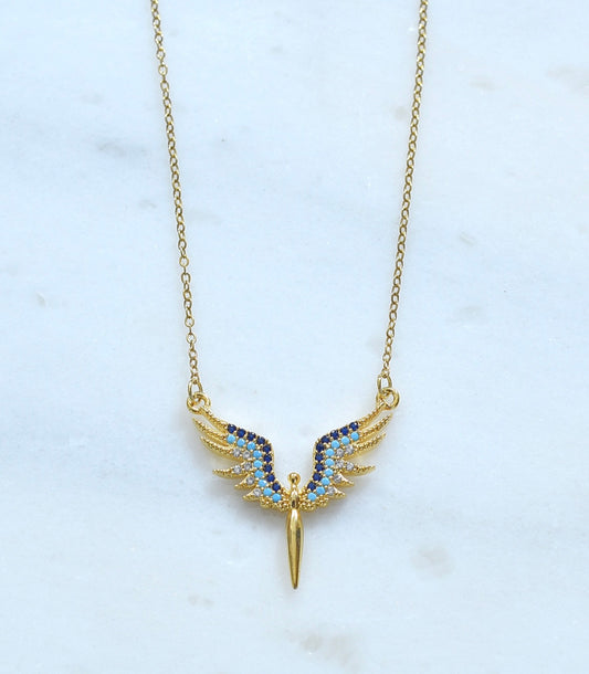 Angel Wing Zircon Necklace