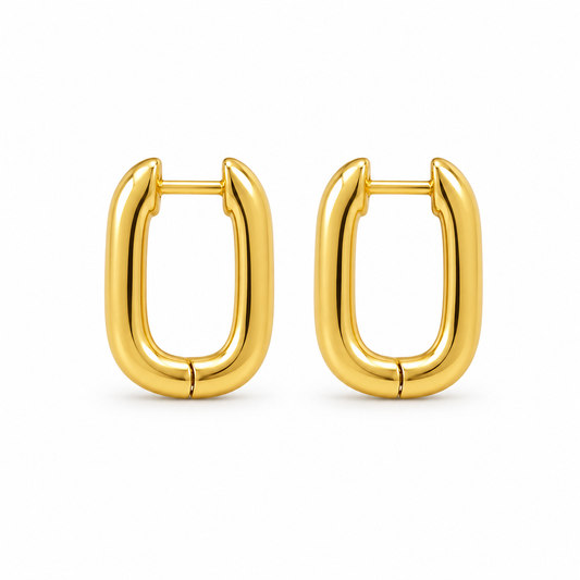 Oval Huggie Earrings