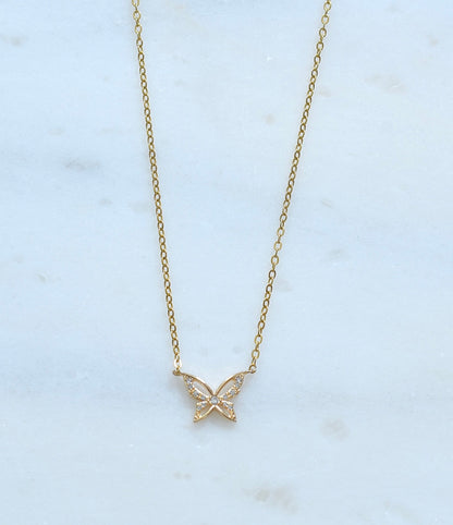 Butterfly Zircon Necklace