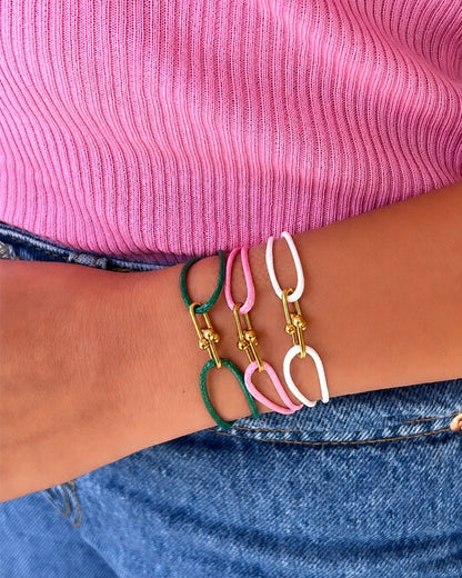 Golden Link Cord Bracelet