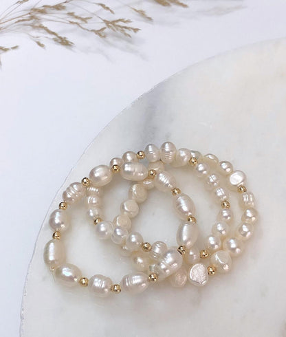 Freshwater Pearls Bracelet Stack