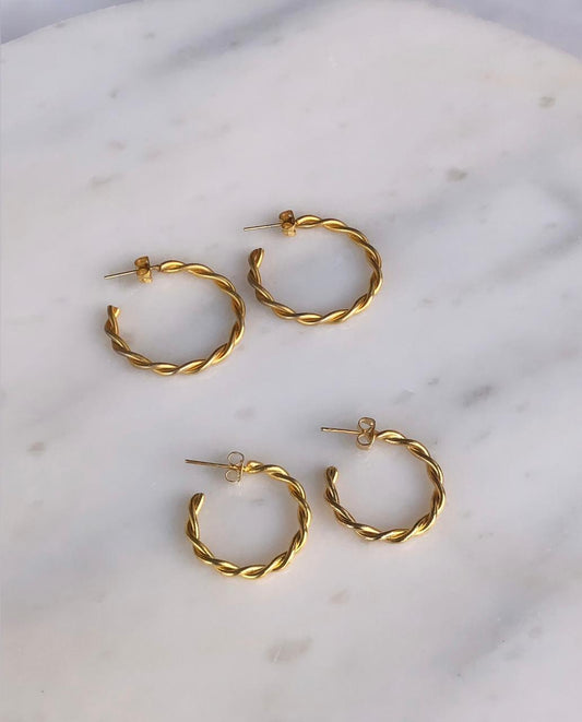 Twisted Hoop Earrings