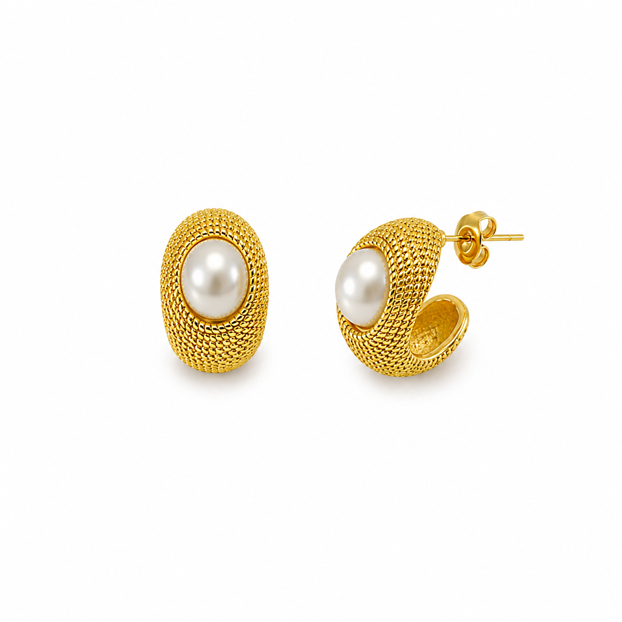 Golden Pearl Earrings