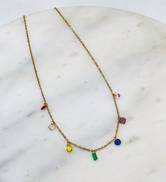 Stainless Steel Multicolored Necklace