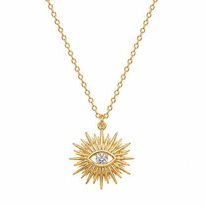 Zirconia Sun Necklace